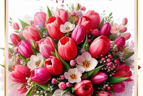 С прекрасным праздником весны, 8 марта!